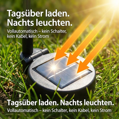 SolarGlow – Solar Gartenstecker LED Mosaik Glaskugel