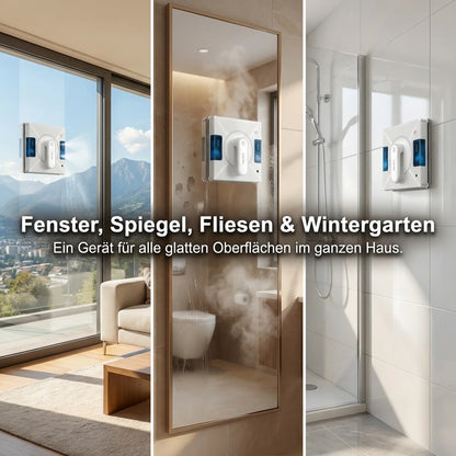 Fensterputz-Roboter mit Wasserspray