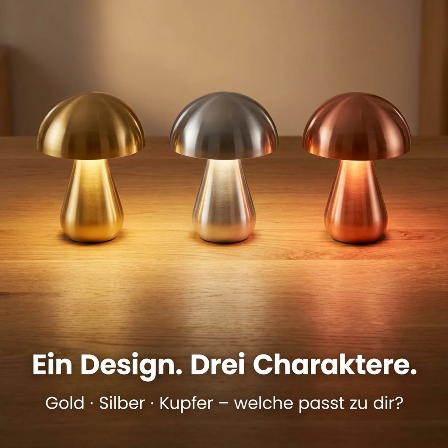 MushroomLight – LED Pilzlampe kabellos dimmbar