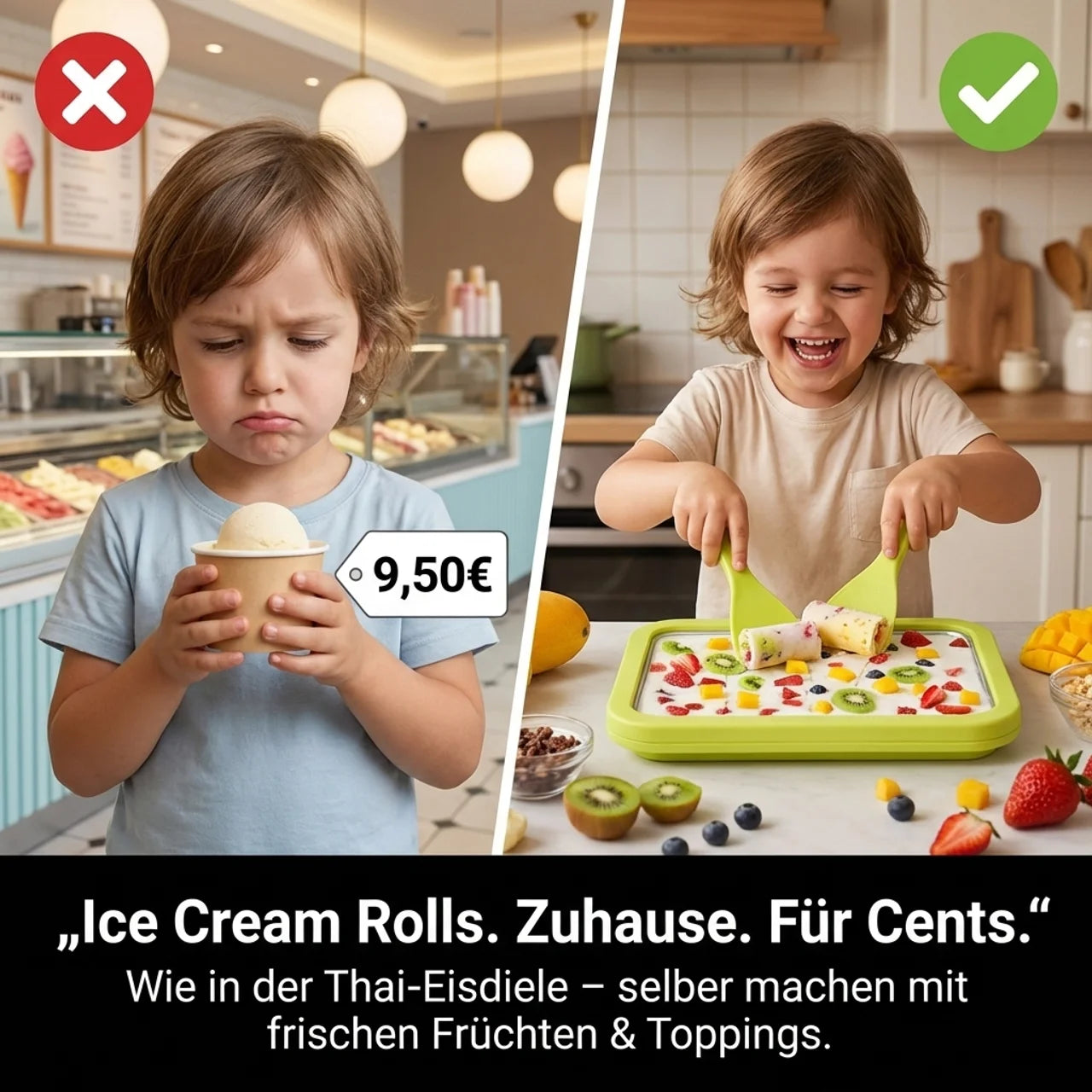 IcePan – Eiscreme Roll Platte Eis selber machen
