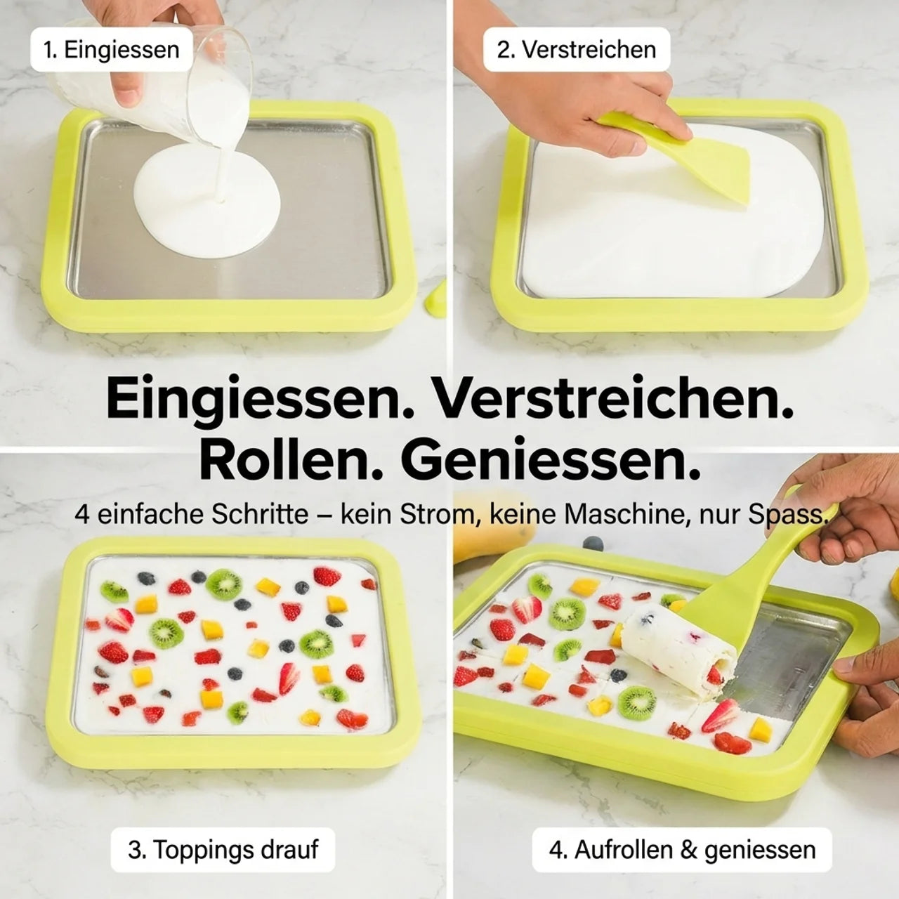 IcePan – Eiscreme Roll Platte Eis selber machen