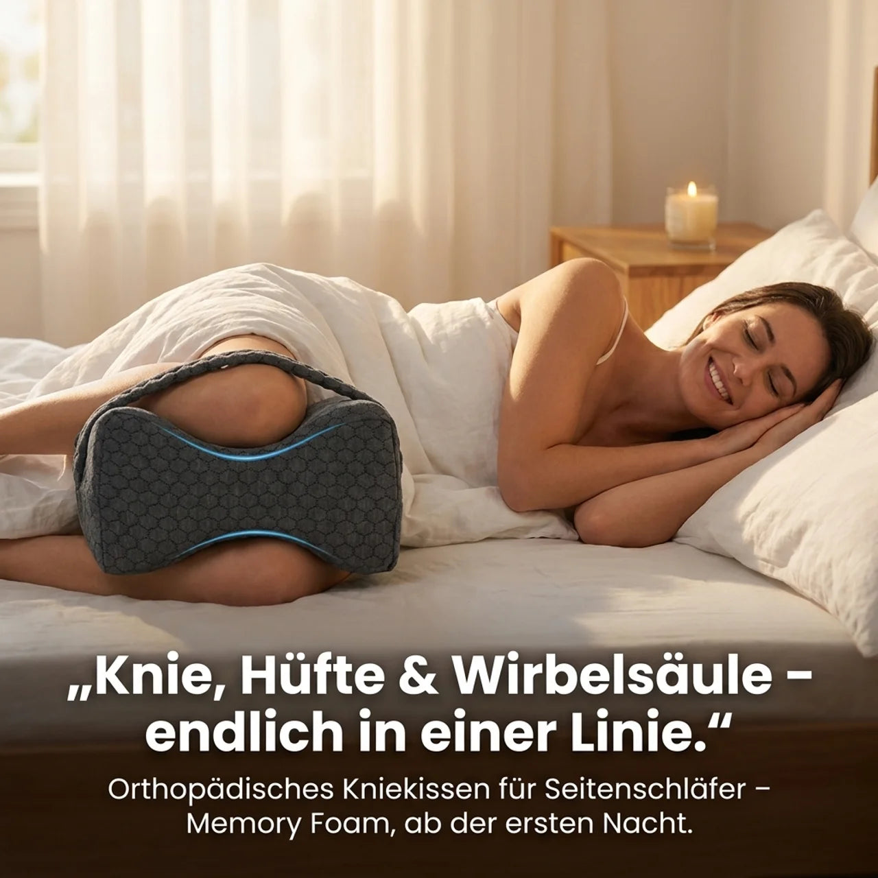 LUVORA KneeRest – Orthopädisches Kniekissen Seitenschläfer