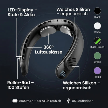 Nackenventilator tragbar USB rotorlos – Luvora BreezePro