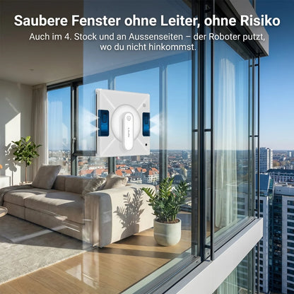 Fensterputz-Roboter mit Wasserspray