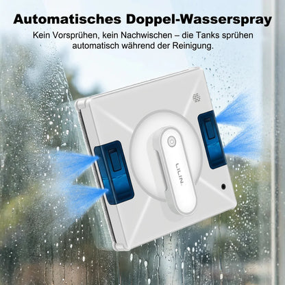 Fensterputz-Roboter mit Wasserspray