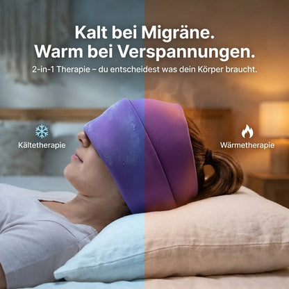 Luvora CoolCap - Migräne Kühlhaube 360° Gel Maske