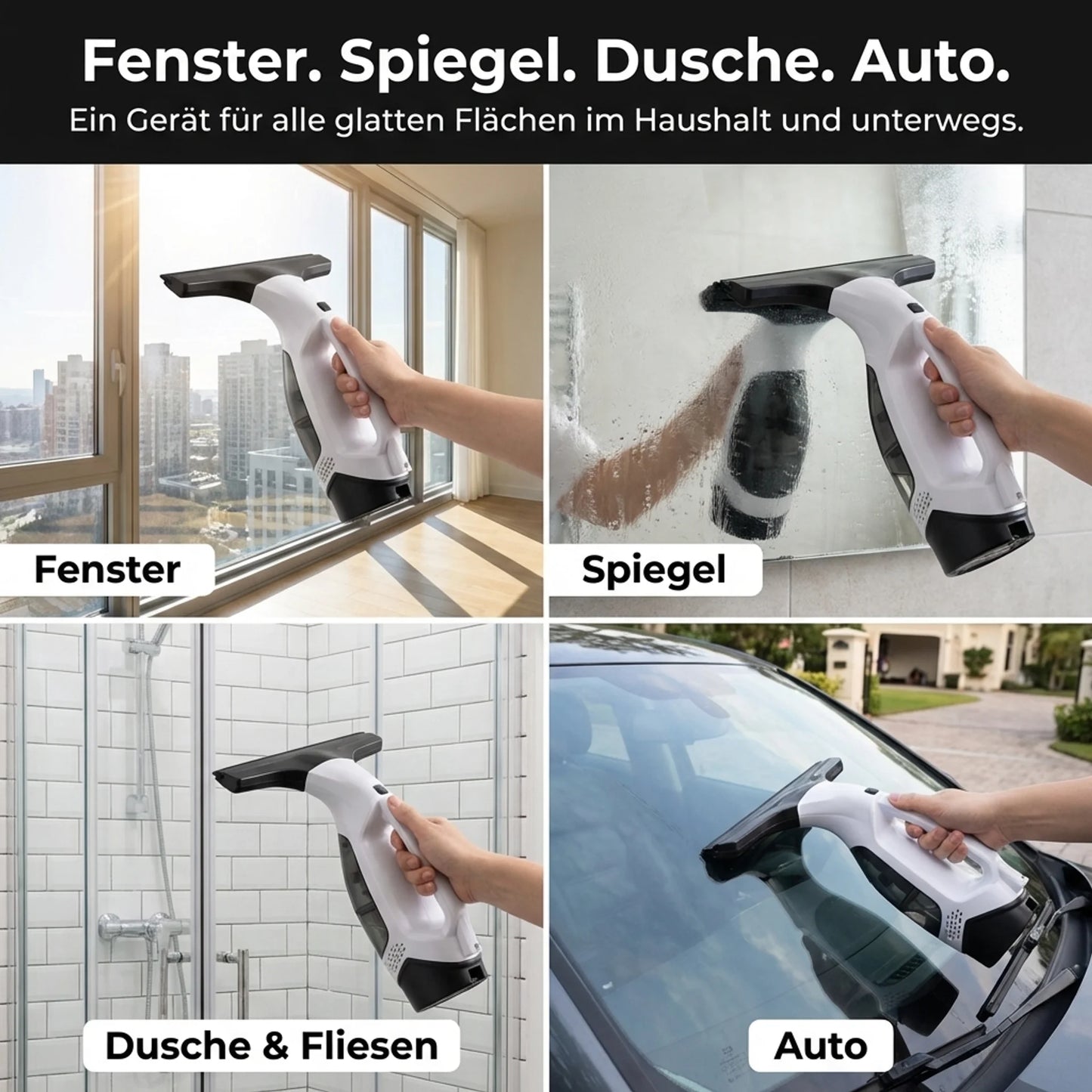 CleanPro – Elektrischer Fensterreiniger mit Wassertank