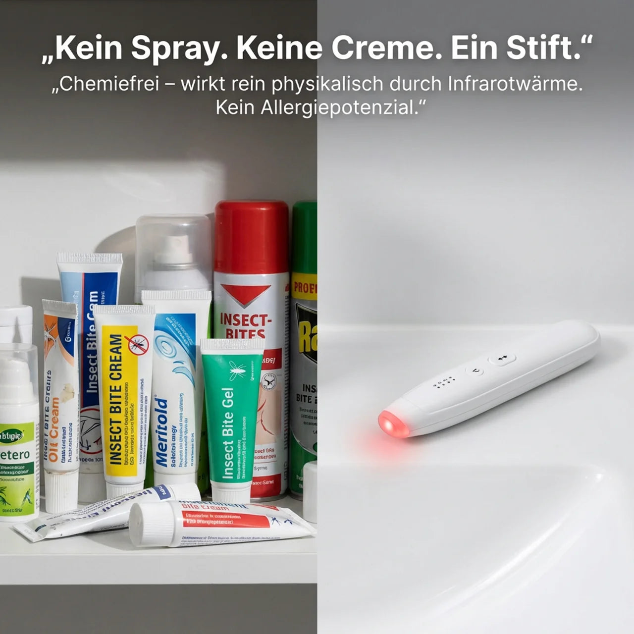 Elektrischer Stichheiler Mückenstich – Anti-Juckreiz Stift Infrarot ohne Chemie