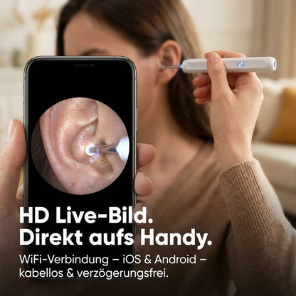 Ohrenreiniger mit Kamera – HD WiFi Live-Bild aufs Smartphone