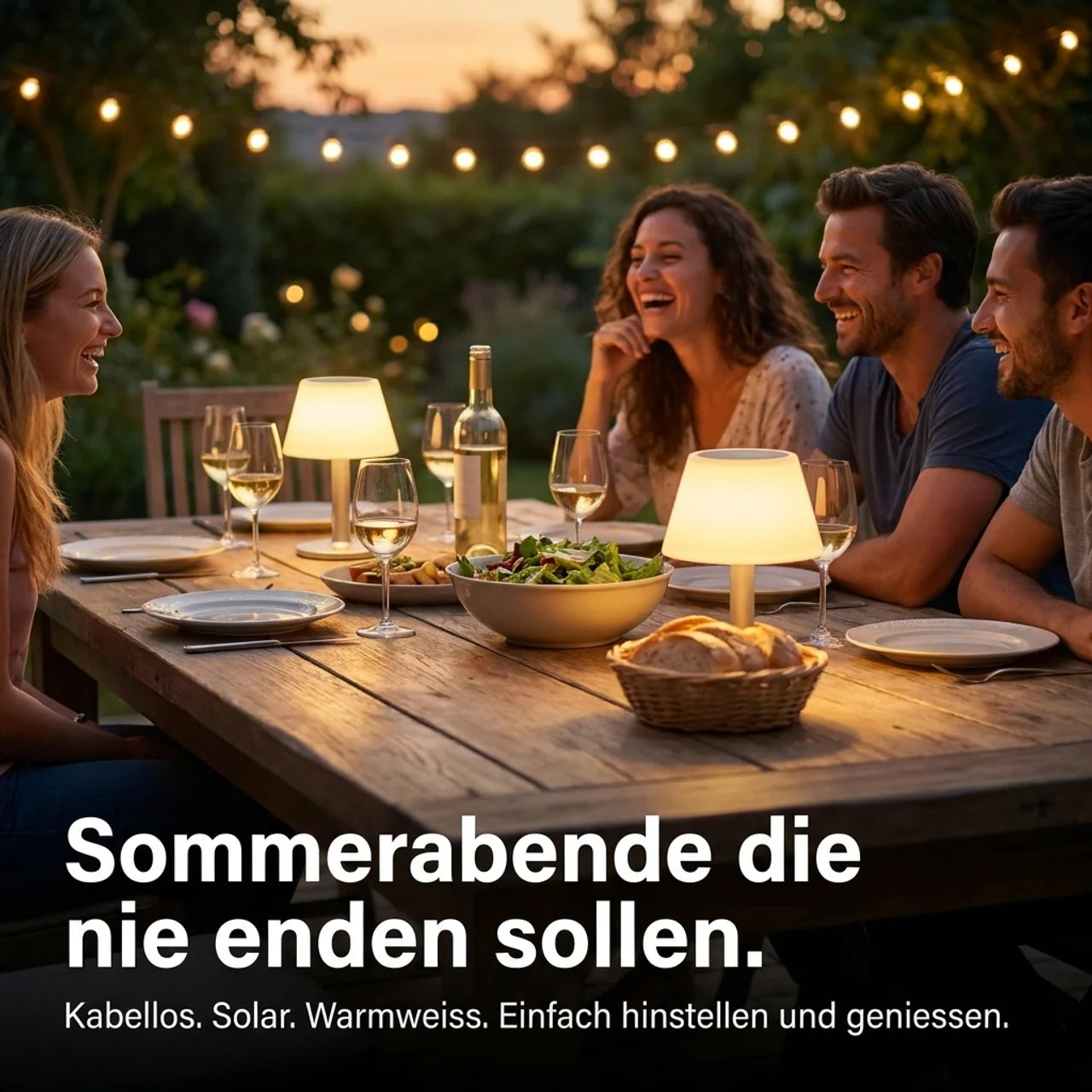 LumiTable kabellose Solar-Tischlampe