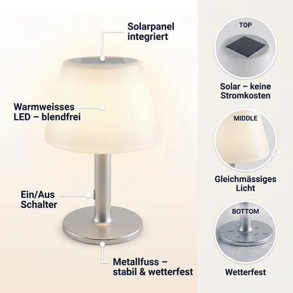 LumiTable kabellose Solar-Tischlampe